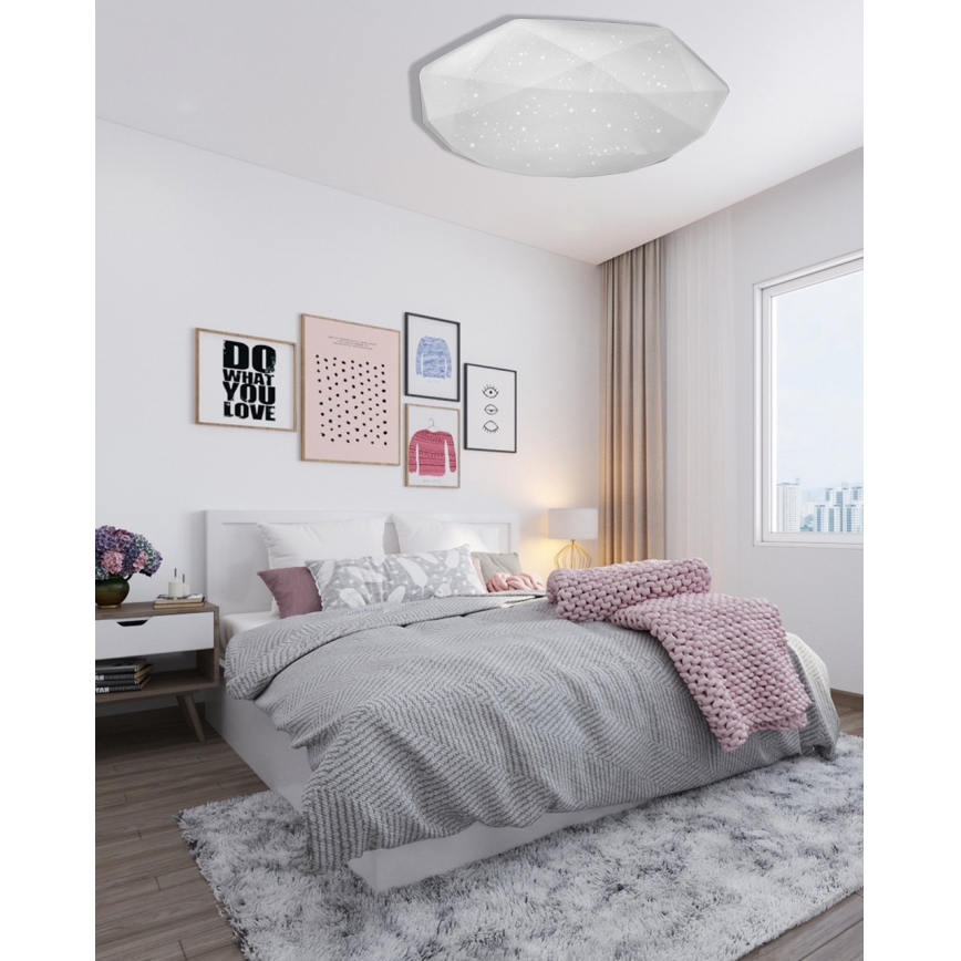 Plafoniera LED dimmerabile INDUS LED/60W/230V 2700-6500K diametro 58 cm + telecomando