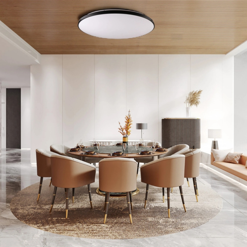 Plafoniera dimmerabile a LED KERN LED/100W/230V 3000/4000/6000K Ø 100 cm nero + telecomando