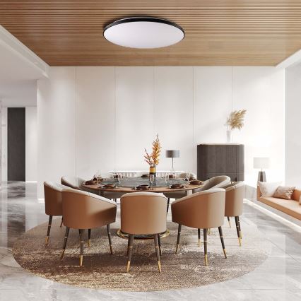 Plafoniera LED dimmerabile KERN LED/80W/230V 3000-6000K diametro 80 cm nero + telecomando