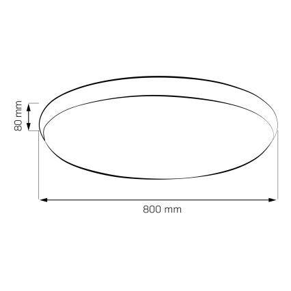 Plafoniera LED dimmerabile KERN LED/80W/230V 3000/4000/6000K Ø 80 cm dorata + telecomando