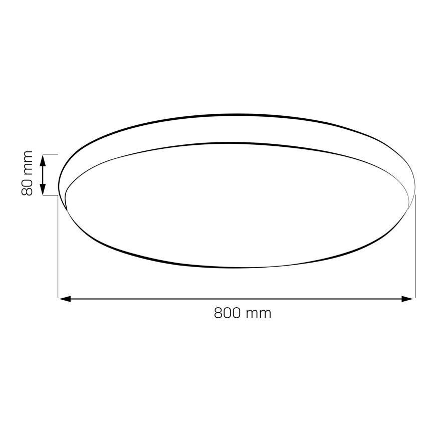 Plafoniera LED dimmerabile KERN LED/80W/230V 3000/4000/6000K Ø 80 cm dorata + telecomando