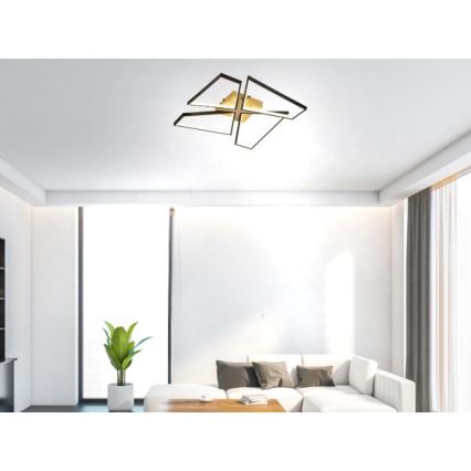 Plafoniera LED dimmerabile LED/115W/230V 3000-6500K marrone/nero + telecomando