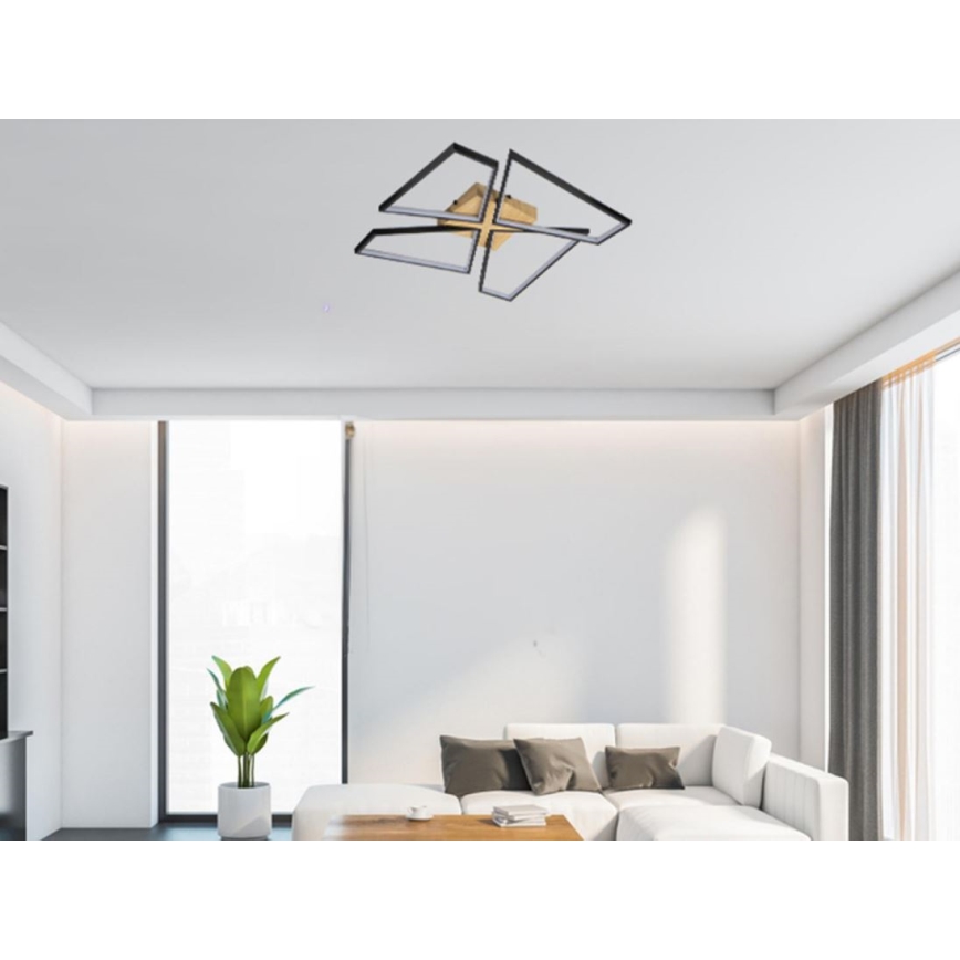 Plafoniera LED dimmerabile LED/115W/230V 3000-6500K marrone/nero + telecomando