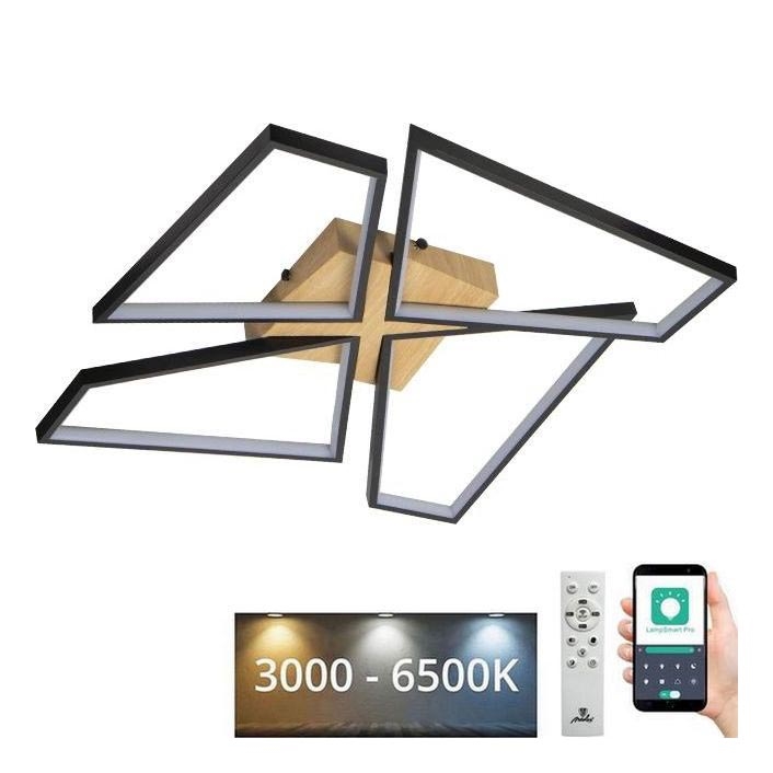 Plafoniera LED dimmerabile LED/115W/230V 3000-6500K marrone/nero + telecomando
