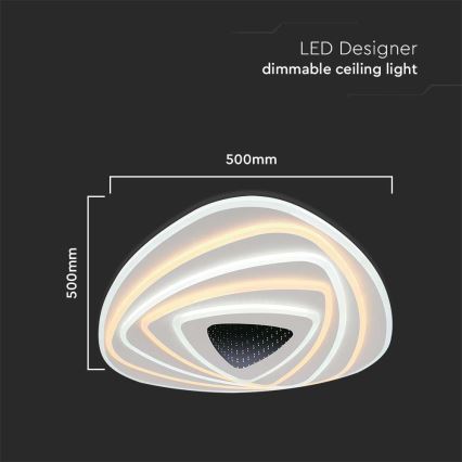 Plafoniera LED dimmerabile LED/120W/230V 3000-6500K + telecomando