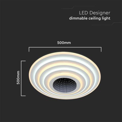 Plafoniera LED dimmerabile LED/125W/230V 3000-6500K + telecomando
