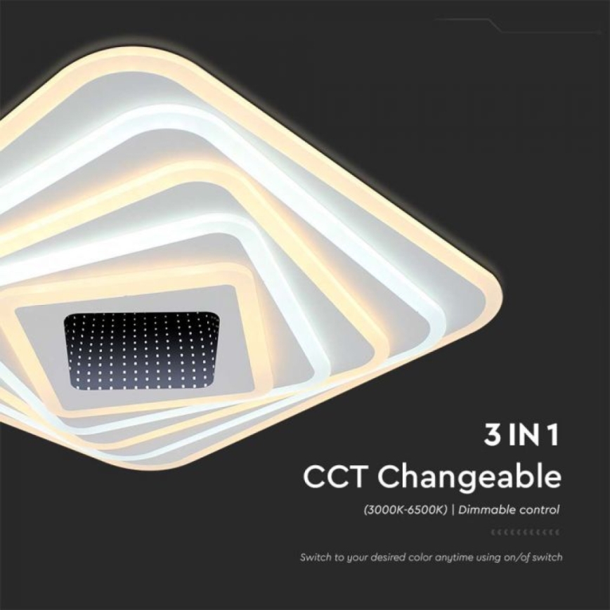 Plafoniera LED dimmerabile LED/150W/230V 3000-6500K 51x51 cm + telecomando