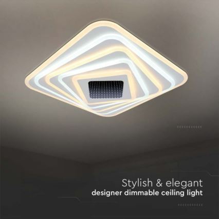 Plafoniera LED dimmerabile LED/150W/230V 3000-6500K 51x51 cm + telecomando