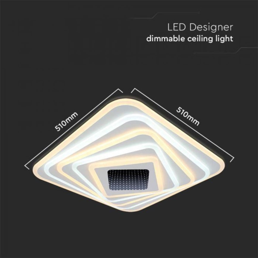 Plafoniera LED dimmerabile LED/150W/230V 3000-6500K 51x51 cm + telecomando