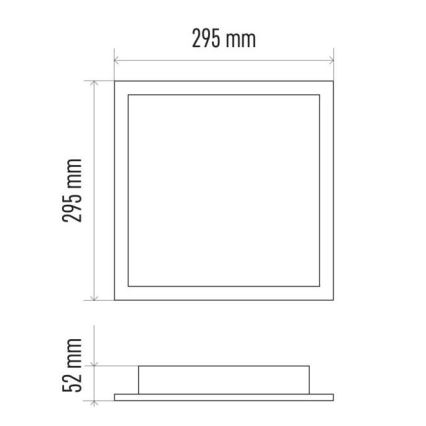 Plafoniera LED dimmerabile LED/20W/230V + telecomando quadrato 2700K-6500K