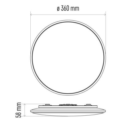 Plafoniera LED Dimmerabile LED/24W/230V + telecomando rotondo 2700K-6500K