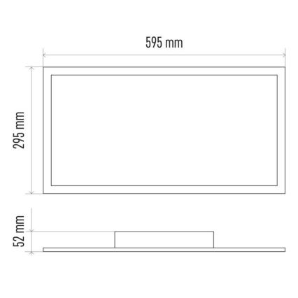 Plafoniera LED dimmerabile LED/25W/230V + telecomando rettangolo 2700K-6500K