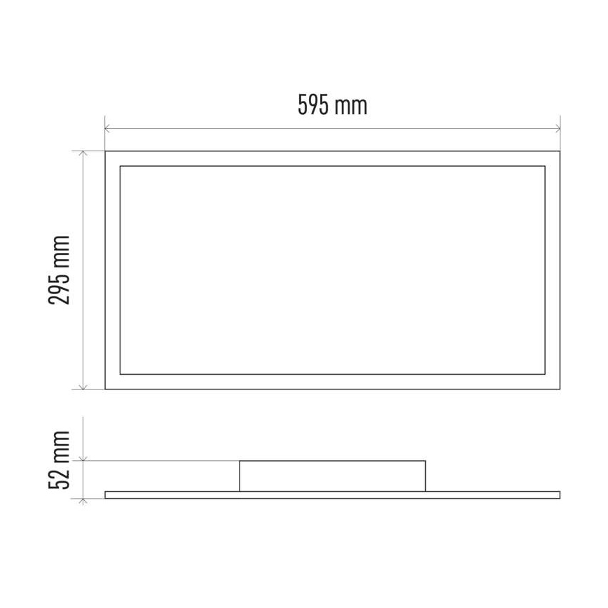 Plafoniera LED dimmerabile LED/25W/230V + telecomando rettangolo 2700K-6500K
