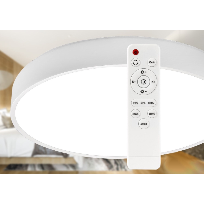 Plafoniera LED dimmerabile LED/30W/230V 3000-6500K diametro 30 cm bianco + telecomando