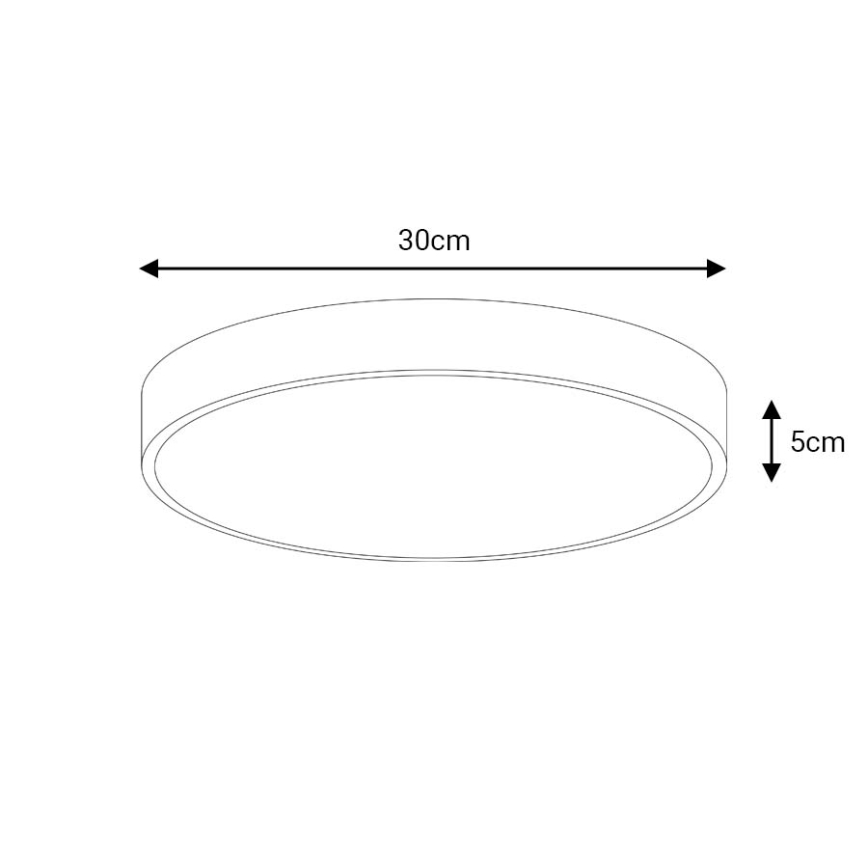 Plafoniera LED dimmerabile LED/30W/230V 3000-6500K diametro 30 cm bianco + telecomando