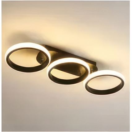 Plafoniera dimmerabile LED 30W/230V 3000-6500K nera Wi-Fi Tuya + telecomando