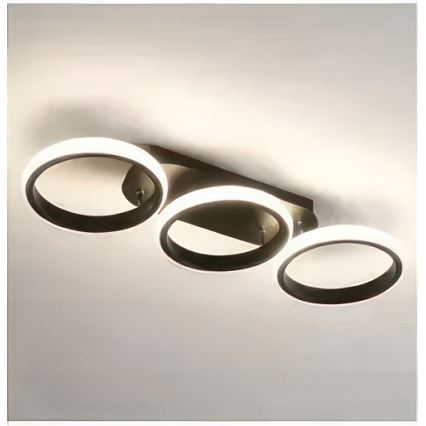 Plafoniera dimmerabile LED 30W/230V 3000-6500K nera Wi-Fi Tuya + telecomando