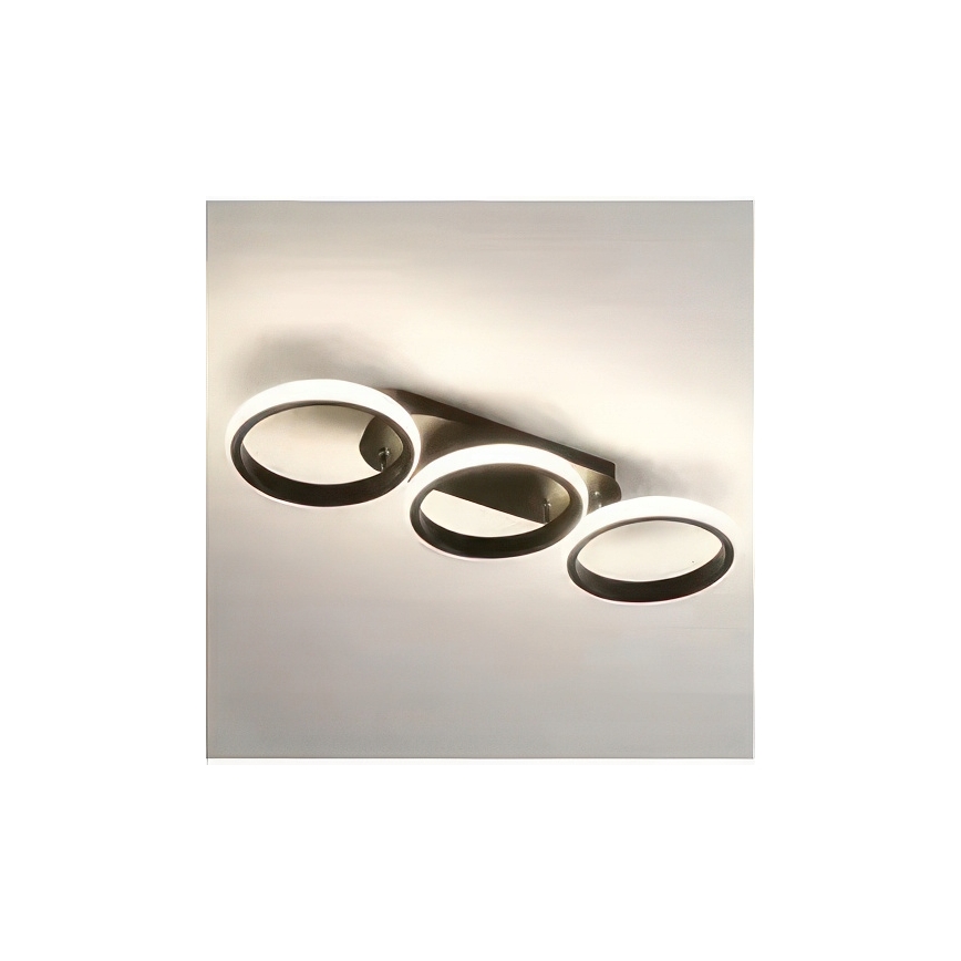 Plafoniera dimmerabile LED 30W/230V 3000-6500K nera Wi-Fi Tuya + telecomando