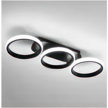 Plafoniera dimmerabile LED 30W/230V 3000-6500K nera Wi-Fi Tuya + telecomando