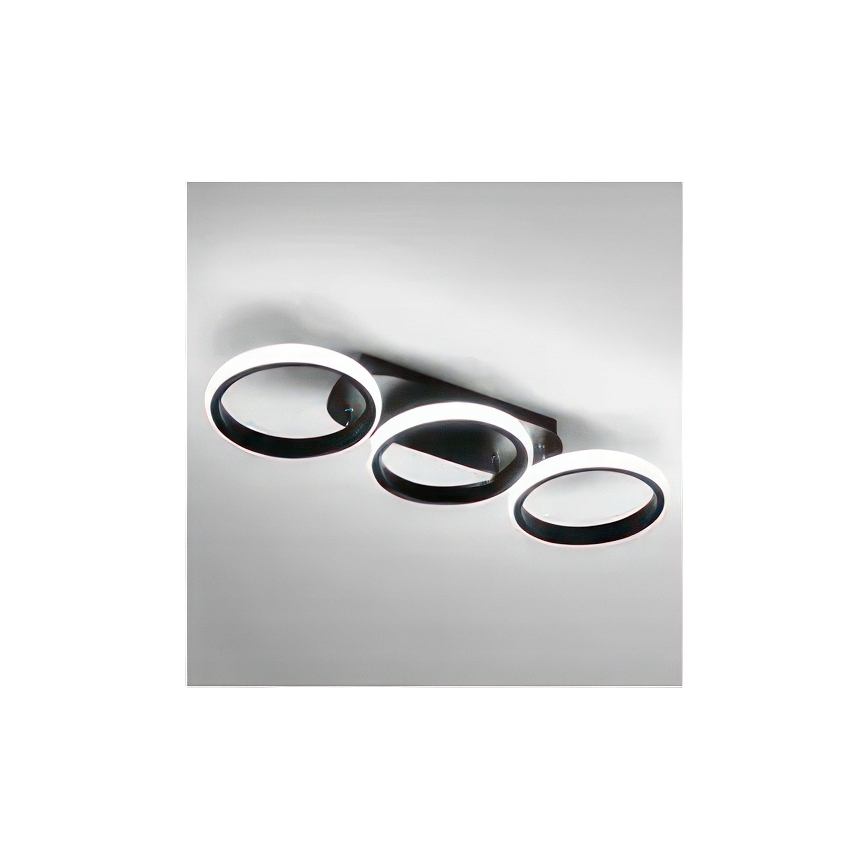 Plafoniera dimmerabile LED 30W/230V 3000-6500K nera Wi-Fi Tuya + telecomando