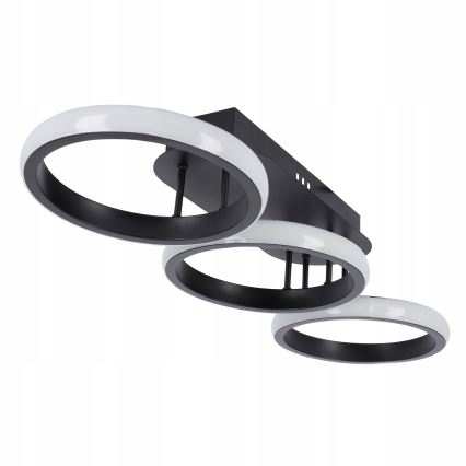 Plafoniera dimmerabile LED 30W/230V 3000-6500K nera Wi-Fi Tuya + telecomando