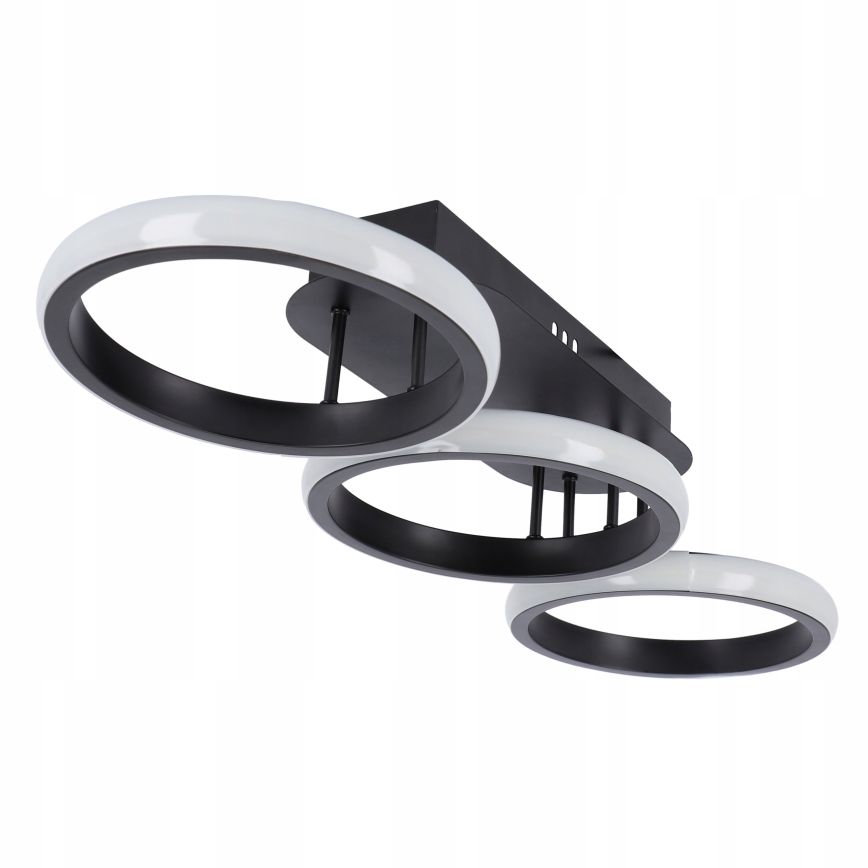 Plafoniera dimmerabile LED 30W/230V 3000-6500K nera Wi-Fi Tuya + telecomando