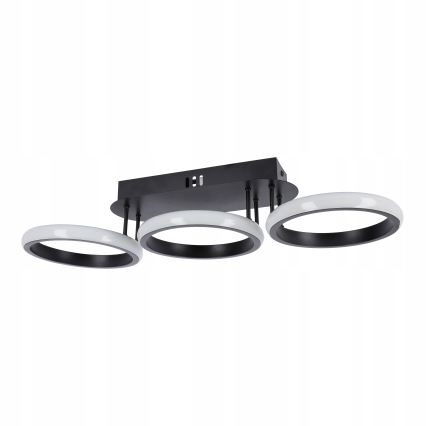 Plafoniera dimmerabile LED 30W/230V 3000-6500K nera Wi-Fi Tuya + telecomando