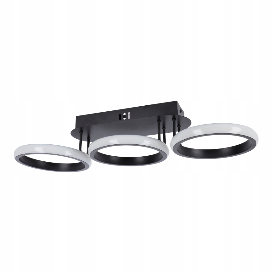 Plafoniera dimmerabile LED 30W/230V 3000-6500K nera Wi-Fi Tuya + telecomando