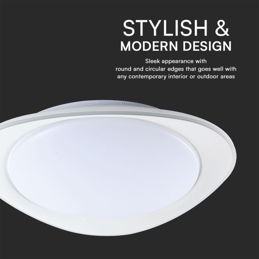 Plafoniera LED dimmerabile LED/40W/230V 3000-6500K 45 cm bianco + telecomando