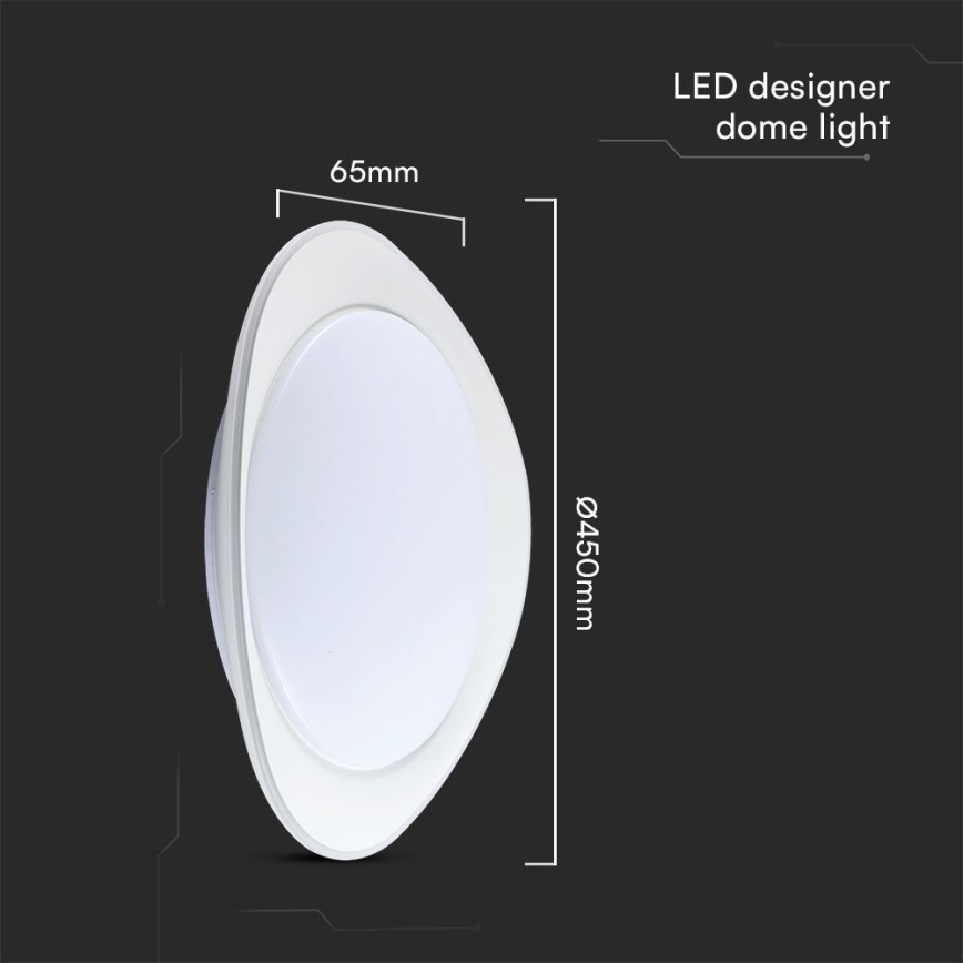 Plafoniera LED dimmerabile LED/40W/230V 3000-6500K 45 cm bianco + telecomando