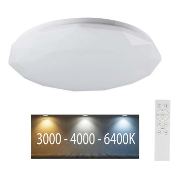 Plafoniera LED dimmerabile LED/40W/230V 3000K/4000K/6500K diametro 38,8 cm + telecomando