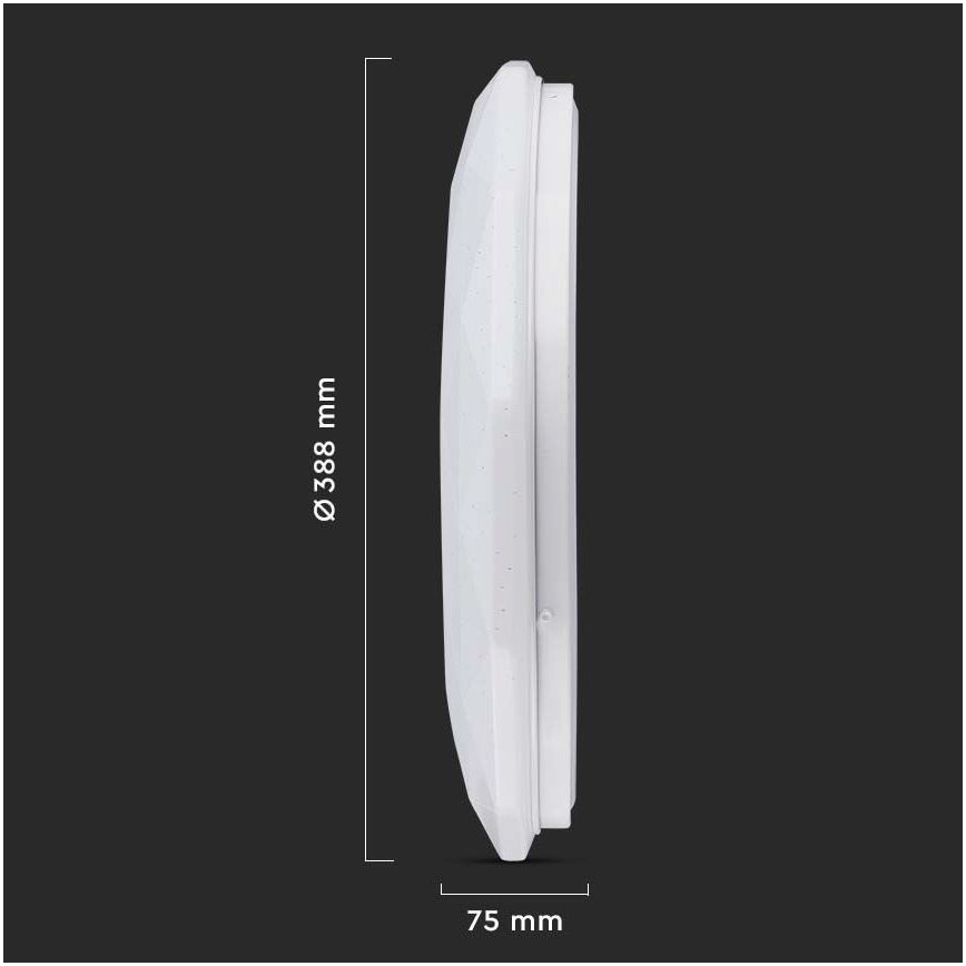 Plafoniera LED dimmerabile LED/40W/230V 3000K/4000K/6500K diametro 38,8 cm + telecomando