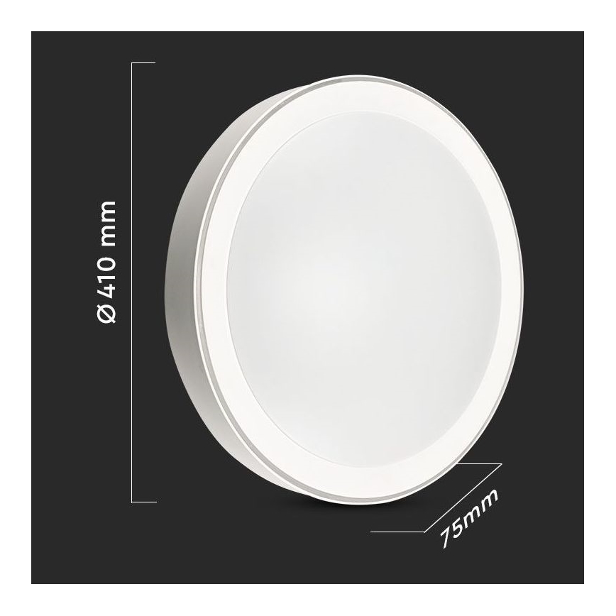 Plafoniera LED dimmerabile LED/40W/230V 3000K/4000K/6500K diametro 41 cm + telecomando
