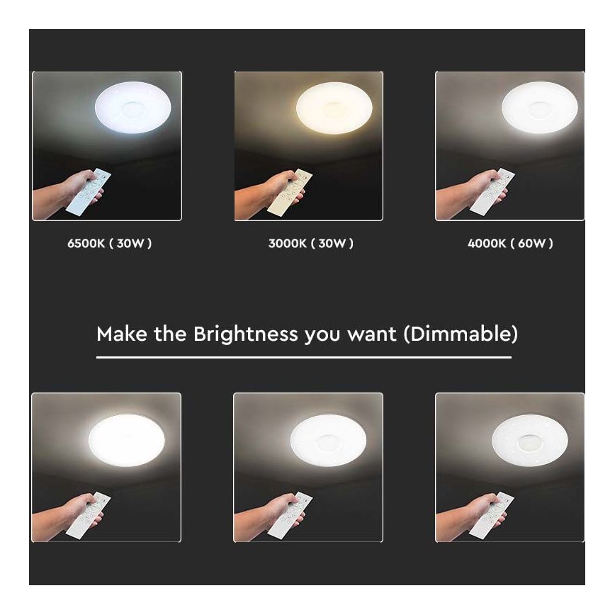 Plafoniera LED dimmerabile LED/40W/230V 3000K/4000K/6500K + tc