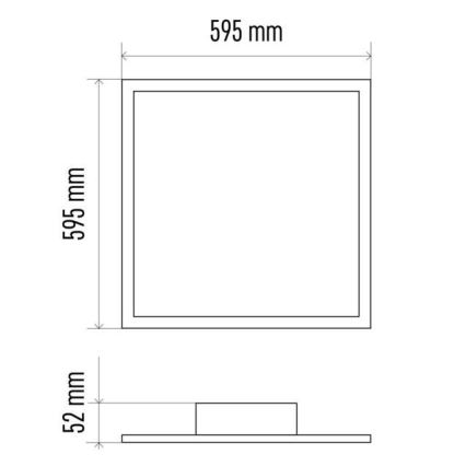 Plafoniera LED dimmerabile LED/40W/230V + telecomando quadrato 2700K-6500K