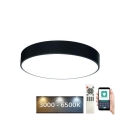 Plafoniera LED dimmerabile LED/50W/230V 3000-6500K nero + telecomando