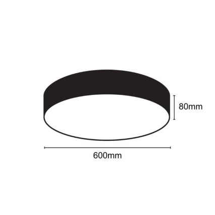 Plafoniera LED dimmerabile LED/50W/230V 3000-6500K nero + telecomando