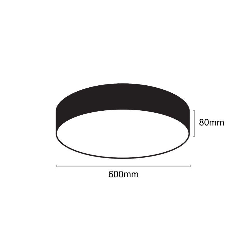 Plafoniera LED dimmerabile LED/50W/230V 3000-6500K nero + telecomando