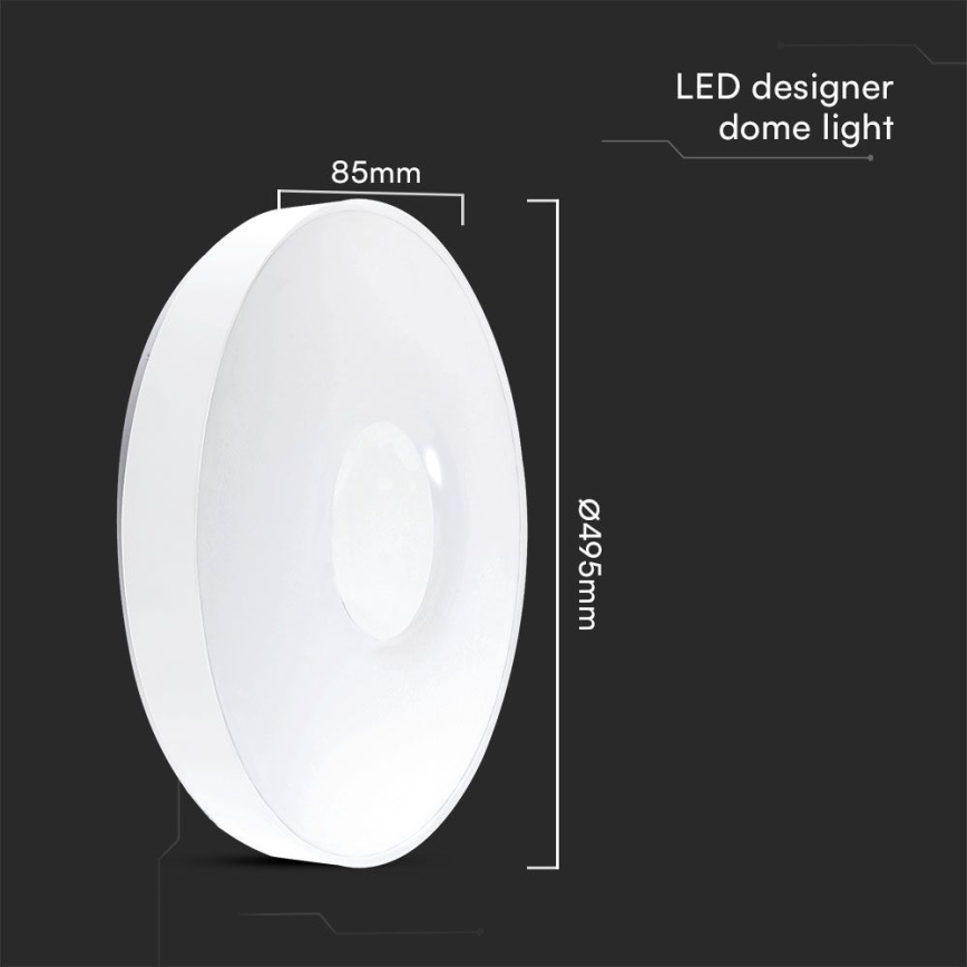 Plafoniera LED dimmerabile LED/60W/230V 3000-6500K 49,5 cm bianco + telecomando