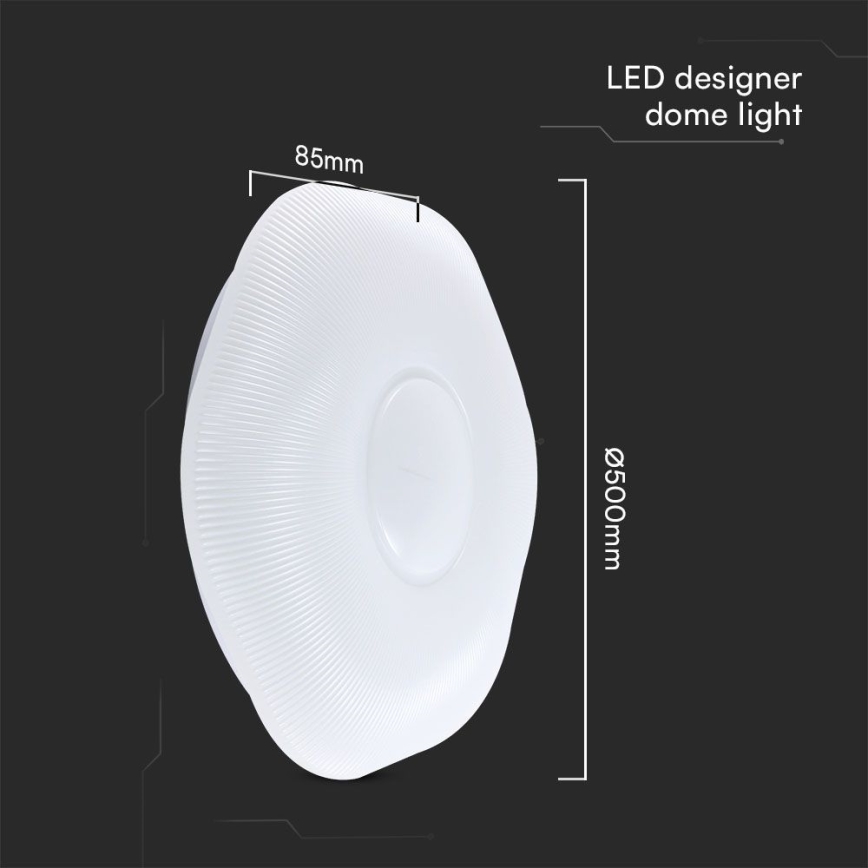 Plafoniera LED dimmerabile LED/60W/230V 3000-6500K 50 cm bianco + telecomando