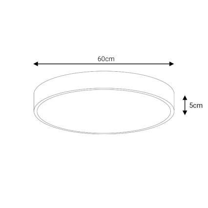 Plafoniera LED dimmerabile LED/60W/230V 3000-6500K diametro 60 cm bianco + telecomando