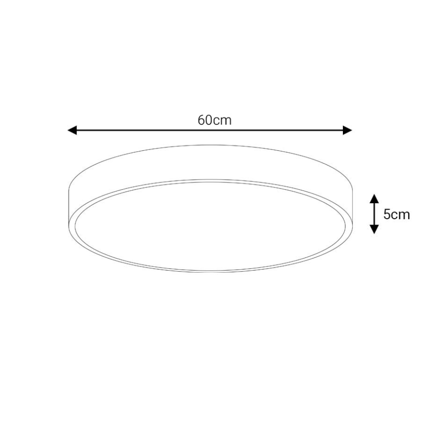 Plafoniera LED dimmerabile LED/60W/230V 3000-6500K diametro 60 cm bianco + telecomando