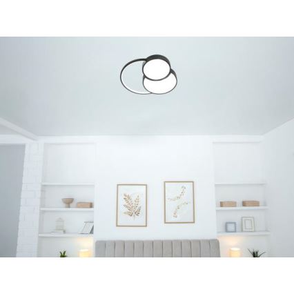 Plafoniera LED dimmerabile LED/60W/230V 3000-6500K nero + telecomando