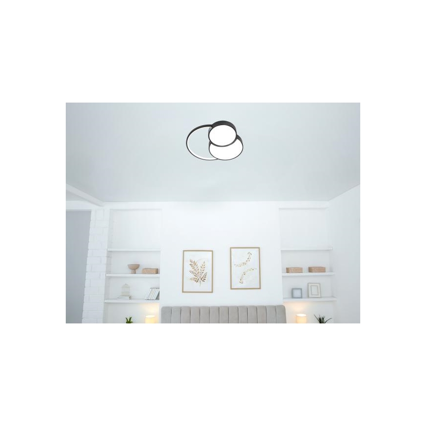 Plafoniera LED dimmerabile LED/60W/230V 3000-6500K nero + telecomando