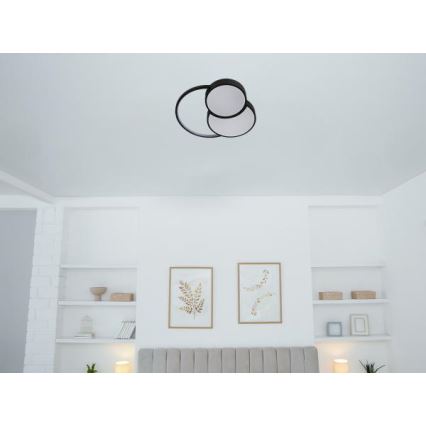Plafoniera LED dimmerabile LED/60W/230V 3000-6500K nero + telecomando