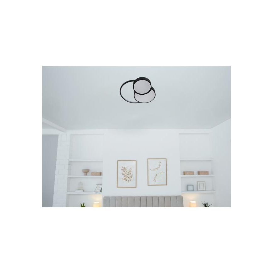 Plafoniera LED dimmerabile LED/60W/230V 3000-6500K nero + telecomando