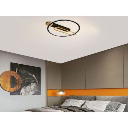 Plafoniera LED dimmerabile LED/60W/230V 3000-6500K nero + telecomando