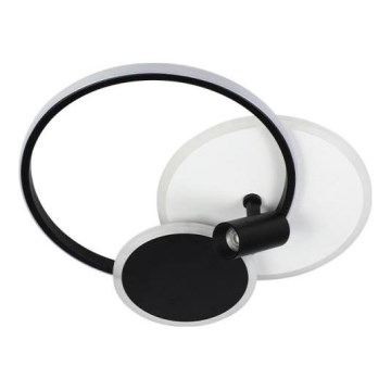 Plafoniera LED dimmerabile LED/65W/230V 3000-6500K bianco/nero + telecomando