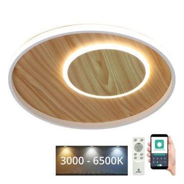 Plafoniera LED dimmerabile LED/65W/230V 3000-6500K marrone + telecomando