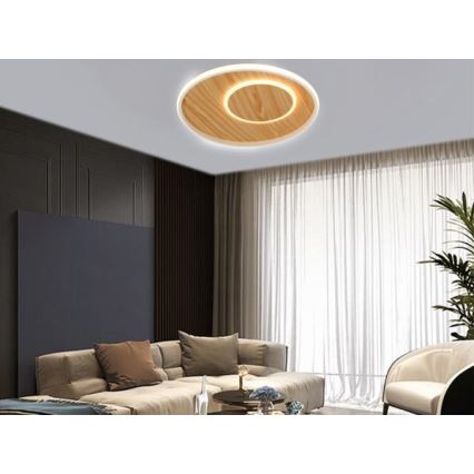 Plafoniera LED dimmerabile LED/65W/230V 3000-6500K marrone + telecomando
